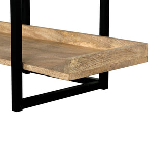 English Elm 68 Industrial 5-Tier Mango Wood & Iron Bookshelf, 75" Tall Open Bookcase for Home Office Decor B2741P320767