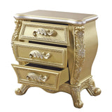 English Elm Gold 3-Drawer Nightstand