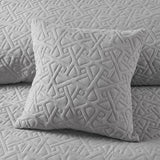 Origami Modern/Contemporary Knit Quilted Top Decorative Square Pillow 18x18