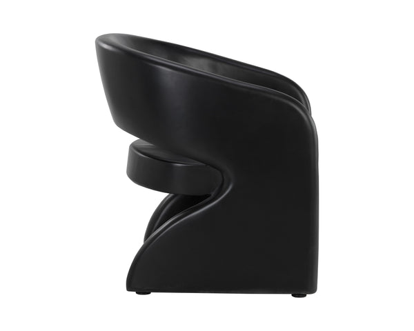 Sunpan Cura Lounge Chair – Stunning Concrete Design with Architecturally Inspired Curves for Indoors & Outdoors