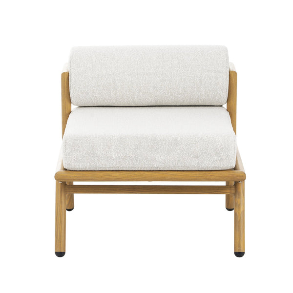 English Elm Christopher Knight Home® - La Fiora Teak-Finish Iron Club Chair Set of 2 with Off-White Outdoor Cushions, Weather-Resistant Luxe Seating N775P247389T