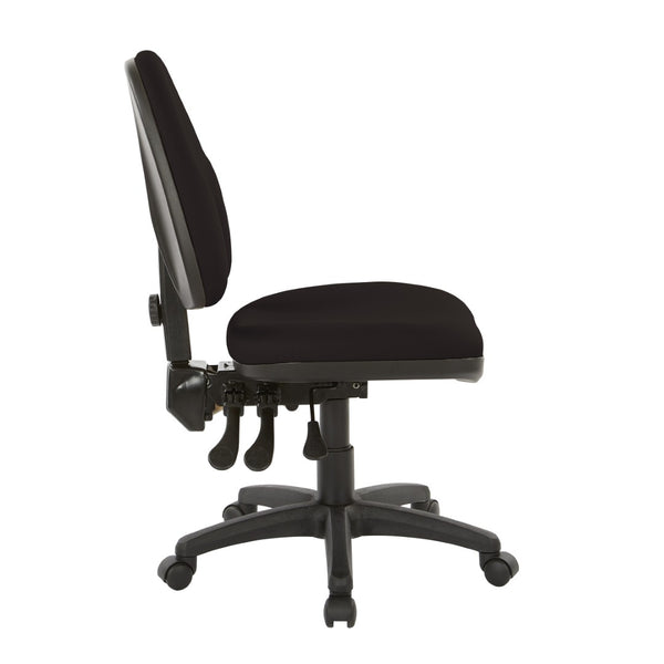 OSP Home Furnishings Dual Function Ergonomic Office Chair with Lumbar Support and Adjustable Foam Seat 36420-R107