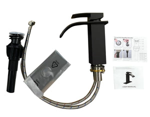 English Elm Single Handle Bathroom Faucet - Matte Black Stainless Steel Lavatory Faucet For Modern Spaces P1 T3177P388146-GIGA