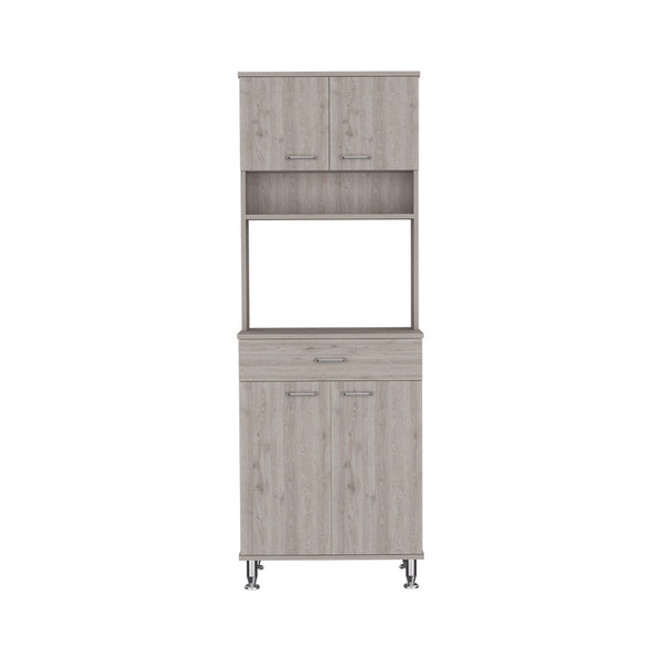 English Elm Della 60" Kitchen Pantry With Countertop - Stylish Light Gray Storage Solution For Compact Spaces B07091841