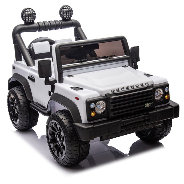 English Elm Licensed Land Rover Defender Ride on Car 24v Dual Motor with Parental Remote White W1578P339064