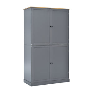 English Elm Topmax Freestanding Pantry Cabinet with Drawers Adjustable Shelves Kitchen Gray N717S000046E