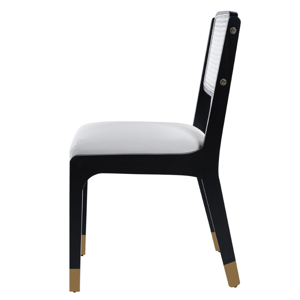 English Elm Wood Dining Chairs Set Of 2 - Modern Farmhouse Design With Plush Beige Linen And Sturdy Frame N842P300886D-GIGA