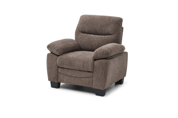 English Elm Summerton Plush Chenille Accent Chair with Removable Back, Coil Spring Seat and Padded Arms Brown 31 L x 36 W x 15 H B078P349524