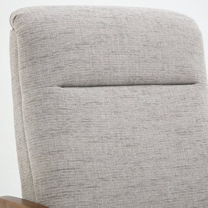English Elm Tustin Wood Arm Push Back Recliner with Stain-Resistant Performance Fabric and Chestnut Legs, Cozy Comfort Beige B050P281018