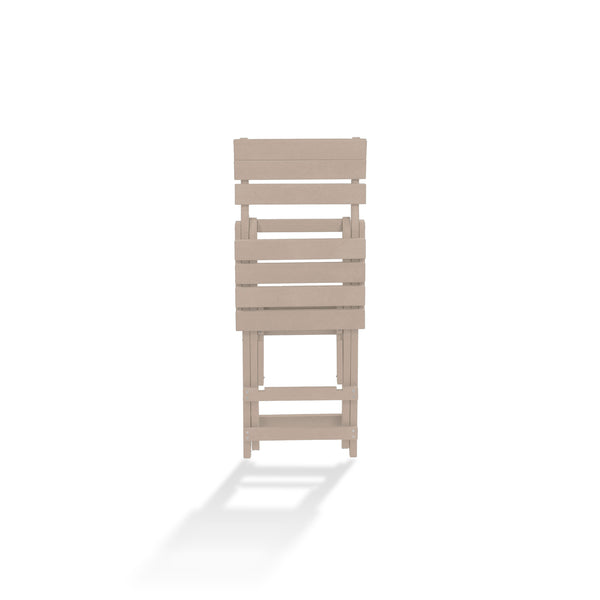 English Elm Harbor Point Recycled Hdpe Outdoor Folding Bar Stool Patio Deck All Season Seating Sand B2745P409655