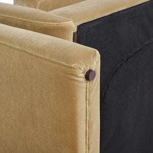 English Elm Jennifer Taylor Home - Mason 85" Arched Arm Sofa in Camel Beige Performance Velvet — 30K Double Rub, Pet-Friendly, Removable Covers B2719P238352