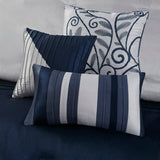 Madison Park Amherst Transitional 7 Piece Comforter Set MP10-2209 Navy