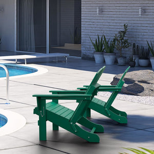 English Elm Folding Hdpe Adirondack Chair Ergonomic Stackable All Weather Outdoor Patio Seat W2103P179347