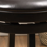 Christopher Knight Home® - Noble House - Mallik Espresso Reconstituted Leather Swivel Armless Barstool