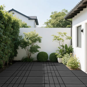 English Elm Plastic Interlocking Patio Tiles Waterproof Pp Grid Deck for Pool and Balcony 44 Pack W3022P251838