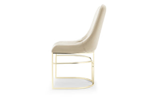 English Elm Emrald Modern 2Pc Dining Chairs Set - Plush Velvet Upholstery & Elegant Gold Legs For Chic Spaces B009P298421