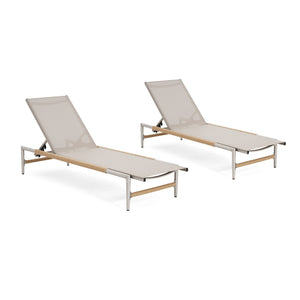 English Elm Christopher Knight Home® - Hargrove Outdoor Patio Chaise Lounge Set Of 2 - Durable Aluminum, Ergonomic Mesh, Stylish Design N775P232991S