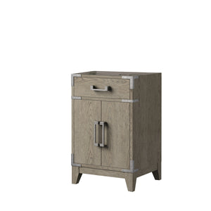 English Elm Grey Oak Single Bath Vanity - Modern 20" W X 18" D Design With Soft-Close, Solid Wood Frame Storage B2731P259733