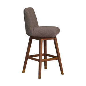 English Elm Amelia Boucle Upholstered Swivel Counterstool with Rubberwood Base for Kitchen Islands B2736P464895