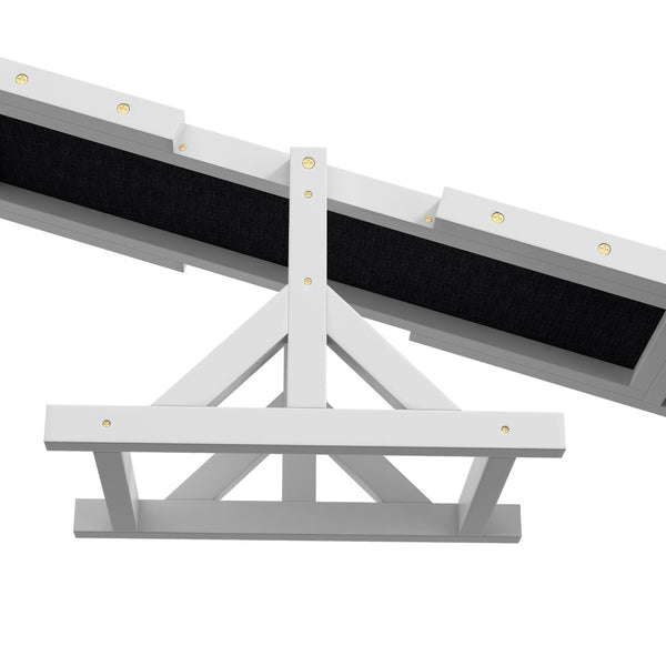 English Elm Pawhut Wooden Dog Agility Seesaw - Weather Resistant Training Equipment For Strength & Coordination W2225P173808-GIGA