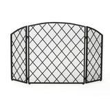 Christopher Knight Home® - Noble House - Amiyah 3 Panelled Iron Fireplace Screen