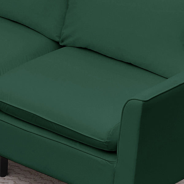 English Elm Ts Cat Paw Faux Leather Accent Chair Nordic Retro Loveseat with Lumbar Support Green W2311S00011