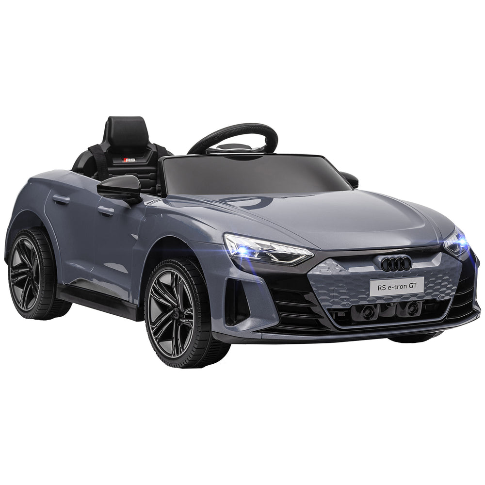 English Elm Aosom Licensed Audi 12v Electric Ride on Toy Car with Remote Suspension and Lights Gray W2225P229543