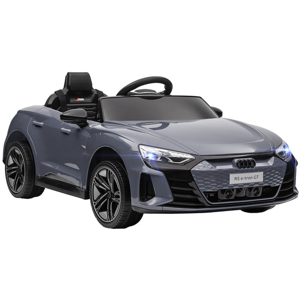 English Elm Aosom Licensed Audi 12v Electric Ride on Toy Car with Remote Suspension and Lights Gray W2225P229543