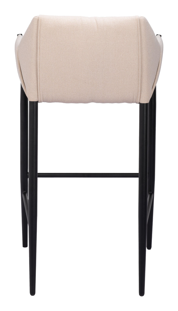 Andover Barstool Beige 110170 Zuo Modern