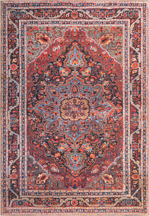 Unique Loom Timeless Jude Machine Made Medallion Rug Burgundy, Black/Blue/Green/Ivory/Yellow/Beige 8' 4" x 12' 2"