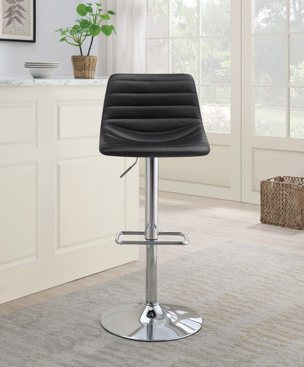 OSP Home Furnishings Araceli Height Adj Stool  - Set of 2 Black