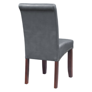 OSP Home Furnishings Parsons Dining Chair Pewter Faux Leather