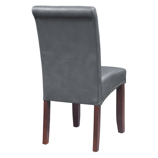 OSP Home Furnishings Parsons Dining Chair Pewter Faux Leather