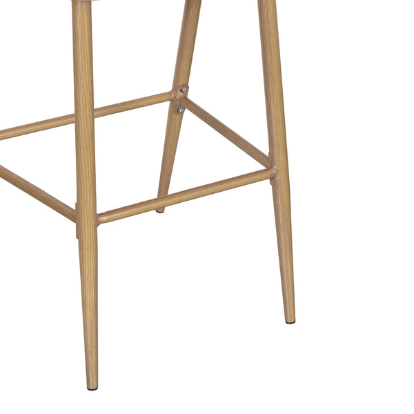 English Elm Christopher Knight Home® - Outdoor Scallop-Back Barstools Set Of 2 - 30.25" Seat Height, Maple Finish, Durable Aluminum Frame N772P245120W