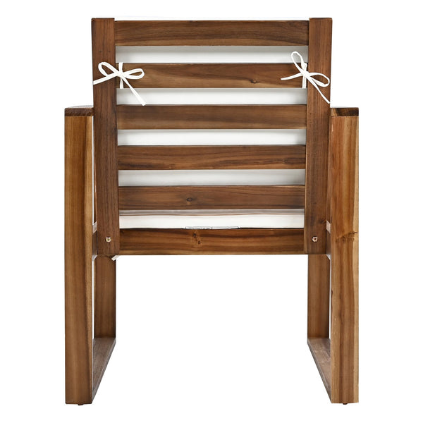 English Elm Trexm Acacia Wood Outdoor Dining Set Seats Six with Umbrella Hole Rustic Patio Beige,Mocha TM000019AAP