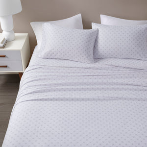 JLA Home Beautyrest - 4 Piece Sheet Set Oversized Cotton Flannel Bedding — Brushed Soft, Warm, Pre-Shrunk, OEKO-TEX Certified Comfort Grey Petals BR20-1861