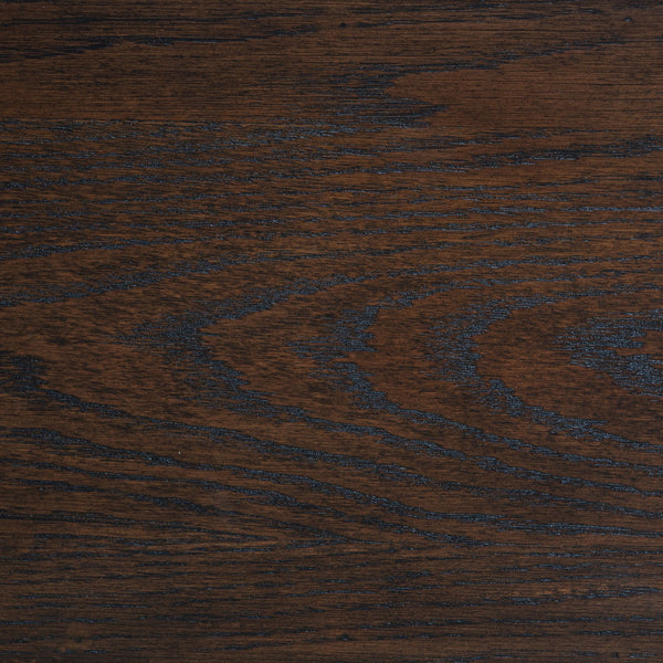 English Elm Berwick Dark Oak nightstand with drawer and open cubby, cable pass-through, rustic wood grain finish B062P374135