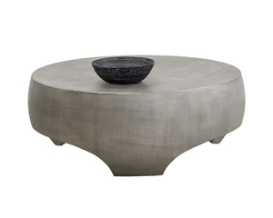 Sunpan Tarsus Coffee Table - Industrial Chic Design with Sculpted Concrete Finish for Indoor and Outdoor Spaces Pewter