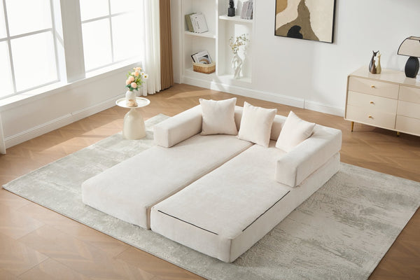 English Elm UNITED Folding Sofa Bed with Removable Cover Zipper, Chenille Memory Foam Sleeper for Small Spaces Beige W1568P293803