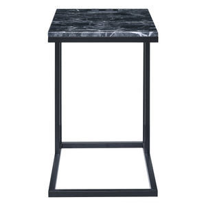OSP Home Furnishings Norwich C-Table  Black / Black Marble
