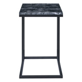 OSP Home Furnishings Norwich C-Table  Black / Black Marble