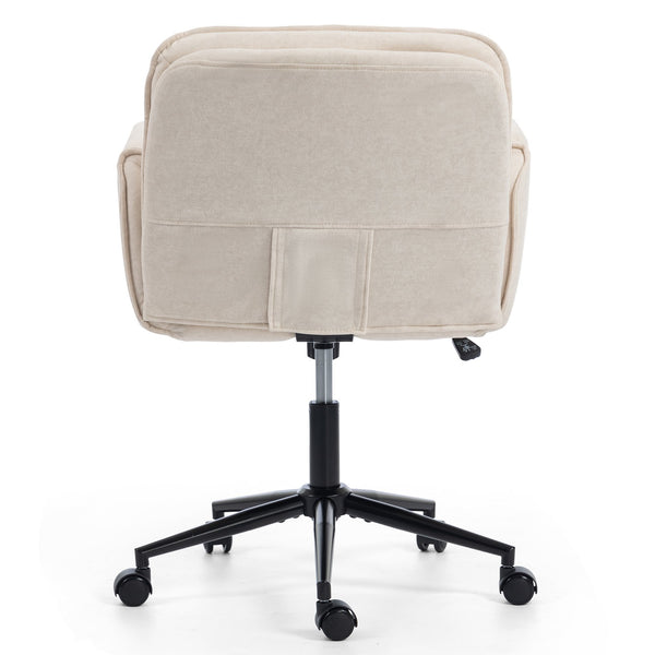 English Elm Stylish Barrel Swivel Accent Chair Upholstered Seat with Storage for Vanity or Dining W3248P424649