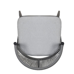 English Elm Christopher Knight Home® - Outdoor 26" High Metal Frame Counter Stools, Set Of 2 With Scallop Backrest & Cushions, Black Finish N772P245123B