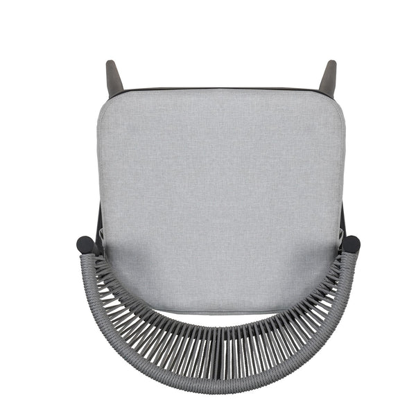 English Elm Christopher Knight Home® - Outdoor 26" High Metal Frame Counter Stools, Set Of 2 With Scallop Backrest & Cushions, Black Finish N772P245123B