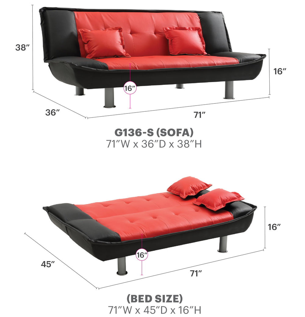 English Elm Glory Velvet Sofa with LED Accent Lighting, Tufted Crystal Buttons, Chrome Trim, Luxe Throw Pillows Black 44 L x 72 W x 9 H B078107992