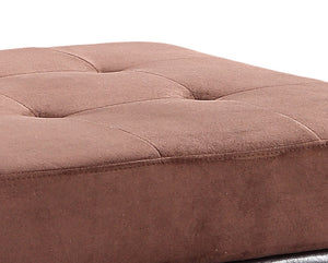 English Elm Elegant Chocolate Microfiber Upholstered Ottoman - Compact 18"H x 37"W x 26"D Seat, Durable, Contemporary Style B078108510