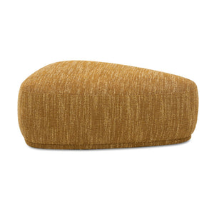 English Elm Jennifer Taylor Home - Pebble Rounded Triangle Cocktail Ottoman with 11-Layer Plywood Frame and Plush Tweed Upholstery Yellow B2719P238433