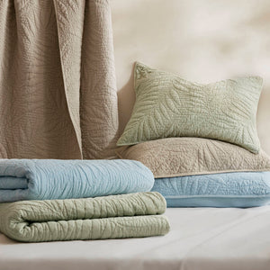 English Elm King Stone Washed Cotton Quilt Set Breathable Garment Dyed Bedroom Comfort Sage B035P496597