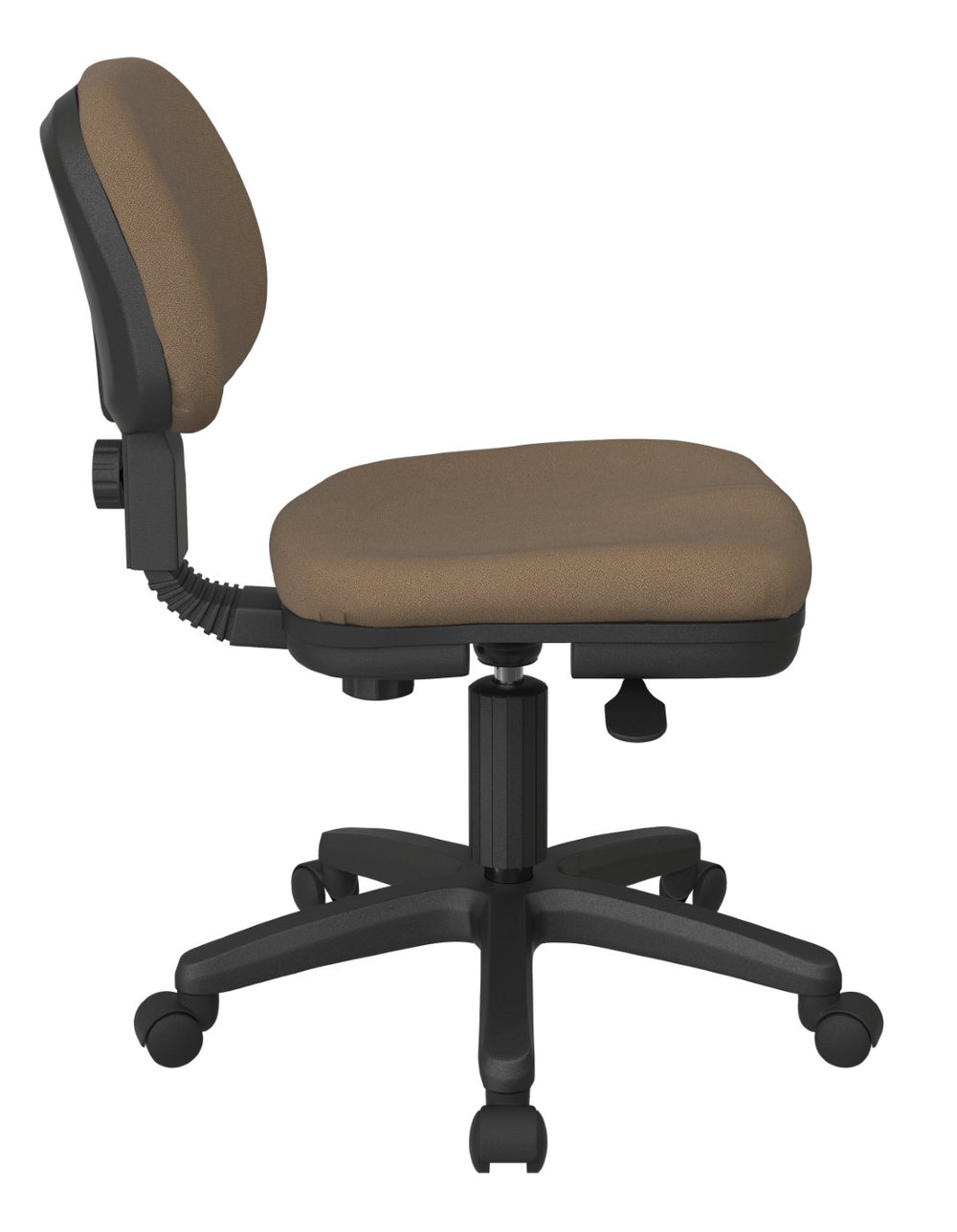 OSP Home Furnishings Basic Task Chair with Pneumatic Height Adjustment Ergonomic Swivel Seat for Home Office Taupe SC117-232