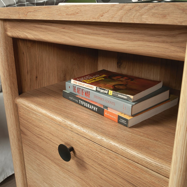 English Elm Night Stand - Compact Brown Finish Storage With Durable Engineered Wood For Stylish Bedroom Solutions B356P402754